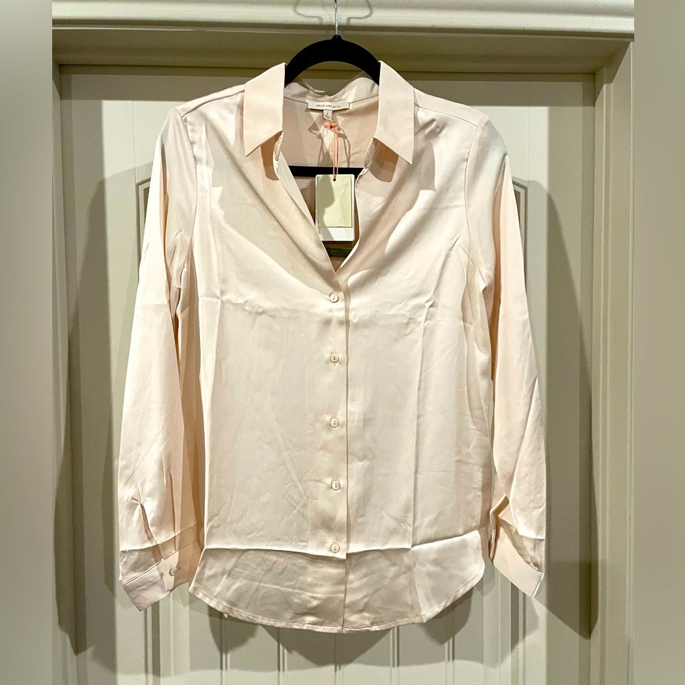 NEW - Skies Are Blue button up top (Size Small)